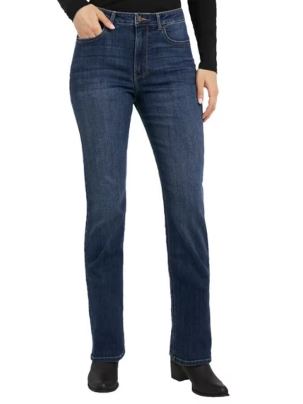 BRAND NEW Wrangler Women's High-Rise Bootcut Jeans in Dark Blue Wash